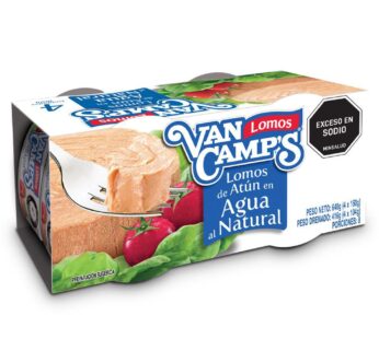 Atún lomitos agua fourpack VAN CAMPS 640 gr